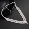 2020 I lager Bröllop Halsband Set för brudar Pläterade Halsband Bröllop Tillbehör Volym de Mariage Bridal Smycken Gratis frakt