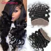 Glamorous Remy Human Hair Ear do Ucho Koronki Frontals 8-24 cali Ciało Fale Faliste Włosy Peruvian Indian Malezyjski Brazylijski Frontal