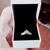 New arrival Women princess crown Rings with Original Gift Box for Pandora 925 Sterling Silver CZ Diamond Ring Set