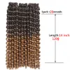 14 дюймов Jump Wand Curle Jamaican Bounce Crochet Hair Croterchet Синтетические наращивания волос Теплостойкие Оммре плетеные волосы