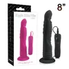 8 Inch Long Anal Plug Vibrator For Men Butt Plug G Spot Dildo Clitoris Massage Suction Cup Gay Toy Adult Sex Product For Women S627