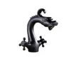 Hurtownie i detaliczny Olej nacierany Brązowy Łazienka Kran Chines Dragon Faucet Vanity Sink Zasięg Zmiana Zasięta Tap Dual Handles1