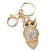 Fashion- Unique Owl Key Chains Rings Holder Delicate Purse Bag Buckle Pendant For Car Keyrings KeyChains K293