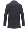 Mens Cappotto Moda Plus Size lana spessa giacca designer solido di colore Slim Outerwear