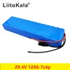 Liitokala 7S4P 29.4V 12Ah 전기 자전거 모터 Ebike 스쿠터 24V Li 이온 배터리 팩 18650 리튬 충전지 15A