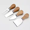 Оптовая 4 шт. набор деревянной ручкой сыр нож slicer kit кухня Кук инструменты торт пицца сыр резак полезные аксессуары LX5163