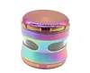 New 4-layer Smoke Smoke Grinder with Flat Defect Angle Dazzling Color Zinc Alloy 63mm Metal Smoke Grinder