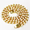 Hip Hop 11mm Heavy Miami Cuban Link Chain Collana colorata Gioielli in argento dorato per uomo Donna