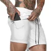 MEN039S Running Shorts Heren sport shorts mannelijke snelle drogen training training jogging gym met ingebouwde pocket voering9113808