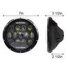 Para hummer h1 h2 faróis 4quot led luz de nevoeiro 2x h4 7 polegada 40w 75 redondo farol h13 led faróis para jeep wrangler jk3142773