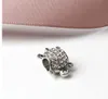 Fit Pandora Charm Bilezik Sevimli Kaplumbağa Avrupa Gümüş Charms Sealife Kristal Boncuk Kadınlar için DIY Yılan Zincir Bileklik Kolye Takı