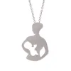 Беременная мать ребенка ожерелье семья любовь Мать Холдинг дети дочь сын ребенок грудное вскармливание кулон ожерелье Шарм ювелирные изделия подарок