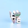 Elegant Romantisk Charm Bead Luxury Designer 925 Sterling Silver CZ Diamant Hög kvalitet Lämplig för Pandora DIY Armband Beaded With Box