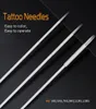 50PCS Steel Disposable Tattoo Needles 3/5/7/9 / 11 / 13RL / RS / M1 / ​​RM sterilze Tatoo Böjd rundfodral