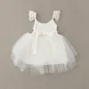 Hot Sell Elegance Kids Autumn Dresses White Pink 2 Colors With Diamond Belt Retail Baby Girls Clothes