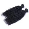 Cambodian Remy Human Hair Kinky Curly Lace Frontal Closure with 2 Bundles Natural Color for Women