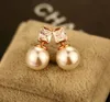 Pendientes de perlas de circón sexy coreano joyería temperamento moda femenina lujo 18k pendientes chapados en oro joyería de alta calidad regalos de vacaciones