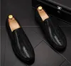 Handmade Black blue Rhinestone Men's Suede Loafers Wedding Party Men Shoes Luxury Gold Noble Elegant Dress Shoes for Men BM980