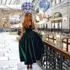 Długość kostki Dark Green Prom Dresses Spaghetti Paski Velvet Vestido de Festa Proste Formalne Party Suknie Specjalne okazje Prom Suknie