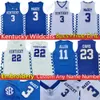 Custom Kentucky Basketball Jersey NCAA College Tyrese Maxey Immanuel Quickley Hagans Fox Gilgeous-Alexander Towns Wall Davis Rondo Murray