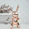 25cm Balloon Rabbit Art Figurine Craft Shiny Balloon Dog Statue Home Decoration Accessories Xmas Gift Resin Crafts3257068