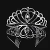 Luxury Diamond Hoop gifte sig med Crown Bride Wedding Headpieces Hårtillbehör smycken