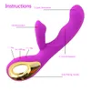 10 Vibration Gode Lapin Vibrateur Masseur Clitoris Stimulateur Sex Toys pour Femmes Double Moteurs Masturbateurs Féminins J1854