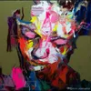 Francoise Nielly Palette Knife Impression Home Artworks Modern Portrait Handmade Oil Painting on Canvas Concave Convex Texture Face113