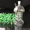 Svampar Skål Tråd Hookah Glas Bongs Tillbehör, Glas Rökpipor Färgrik Mini Multi-Färger Handrör Bästa Sked Glasrör