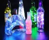 Heet 1m 10LED 2M 20LED LAMP CORK-vormige flesstopper licht glas wijn LED koperdraad string lichten voor kerstfeest bruiloft