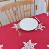 New High Quality Christmas snowflake waterproof tablecloth restaurant hotel Home embroidered tablecloth Confetti Christmas Party Decoration