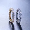 HIP HOP BLING MENS BIELLES FEMANS BILANDS GOLD Silver Single Row Zircon Diamond Engagement Iced Out Rings273r