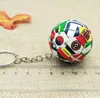 ニューワールドフラグサッカーキーチェーンカントリーサッカーファンキーリングキーチェーンお土産バッグペンダントアクセサリーギフト