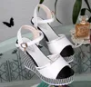 Mode Kvinna Sommar Casual Wedge Heel High Heel Chunky Wedge Sandals High Heels Platform Sandals Storlek 35-40