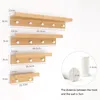 Creative Wall Hanging Solid Wood Hook Rack Nordic Partition Shelf Wall Shelves Coat Hooks DIY Living Room Home Decor Key Hook T200225g