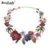 Best Lady Bohemian Lüks Düğün Çiçekleri Hayvan Kristal Bildirimi Kolye Kadınlar Için Moda Yaka Chokers Kolye Hotsale J190616