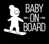 16 12 cm bianco nero bambino a bordo decalcomania per auto ragazzo su snowboard vivyl adesivi per auto CA-582307j