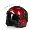 Hela motorcykel vintage hjälmar Dual Lens Hjälm Motorcykel öppen ansikte Capacete Para Motocicleta Cascos Para Moto Racing Helm2304680