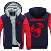 2019 Winter Hoody Fiat Abarth Car 로고 남성 여성 두껍게 가을 후드의 옷 땀 셔츠 지퍼 재킷 Fleece Hoodie Streetwear337d