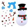 Christmas Decoration For DIY Felt Christmas Snowman Hanging Ornaments Gifts New Year Door Wall Hanging Xmas Kids Accessories RRA2080