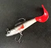 10cm 9.5g Esche di piombo Esca morbida Esca artificiale per pesci in silicone con coda rossa per acqua dolce e salata Bass Trout Salmon Walleye DH0018