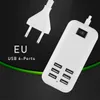 6 porta portatile USB Hub Desktop Wall caricabatterie AD Adattatore di alimentazione CA EU / UK / US Plug Slot per la ricarica Presa dell'estensione