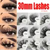 Super Long 25-30 mm 3D Mink Lashes 100% Falso real Mink cílios Entrecruzamento Natural completa cílios Maquiagem Fluffy cílios falsos Extensão