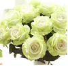 Konstgjord blomma Rose Silk Blommor Real Touch Peony Marrige Dekorativ blomma Bröllopsdekorationer Julinredning 13 färger HR021