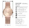 Relij Mujer Hannah Martin DW Style Watche Watche Marka Luksusowa Rose Gold Ladies Karartzer Stray zegar Saat Montre Femme294s