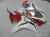 Injektionsgjutning Gratis 7 GIFS Fairing Kit för Honda CBR1000RR 2008-2011 Vit Röd Silver Fairings Set CBR1000RR 08 09 10 11 OT17