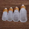 1PC Frost Glass Dropper Bottle 5ml 10ml 15ml 30ml Empty Cosmetic Packaging Container Vials Essential Oil Bottles Small Perfume Refillable fo