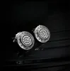YHAMNI Autentico orecchino in argento sterling 925 da donna con logo firma con orecchini a bottone in cristallo per gioielli in stile compatibile da donna9989705