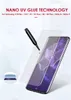 3D Kavisli Tam Tutkal Yapıştırıcı UV Sıvı Temperli Cam Samsung S10 S10e Artı Parmak Izi Kilidini S9 S8 Not 8 9 Ekran Koruyucu