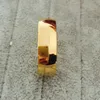 Anel de casamento clássico de luxo de 8 mm para homens / mulheres ouro / ouro rosa / prata cor aço inoxidável tamanho EUA 6-14 frete grátis